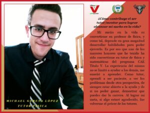 Imagen de Reflexión Michael Gerena López Tutor Física CAE TV UPR Cayey Junio 2023