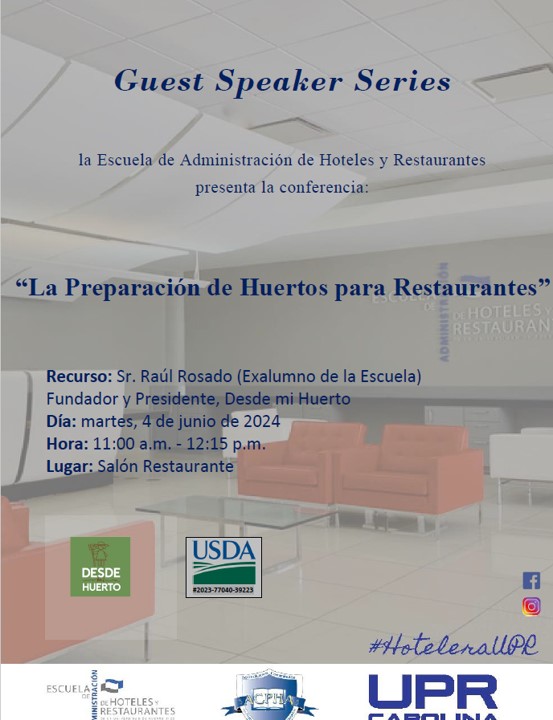 Flyer La Preparación de Huertos para Restaurantes