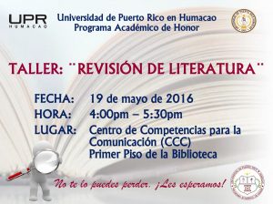 Taller Revisión de Literatura