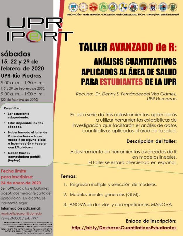 PROMOCIÓN TALLER DESTREZAS CUANTITATIVAS ESTUDIANTES