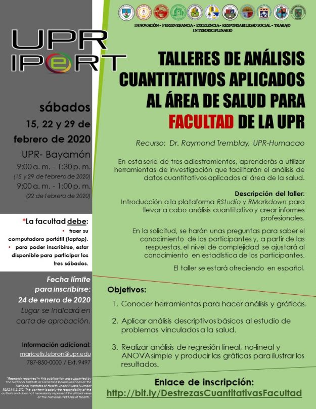 PROMOCIÓN TALLER DESTREZAS CUANTITATIVAS-Facultad