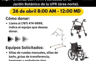UPR hace llamado a la comunidad a donar equipos de asistencia tecnológica destinados a personas con impedimientos.