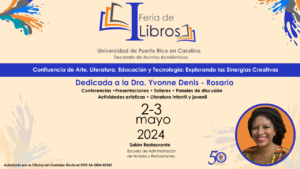 Afiche de actividad Feria de Libros: Confluencia de arte, literatura, educación y tecnología: explorando las sinergias creativas
