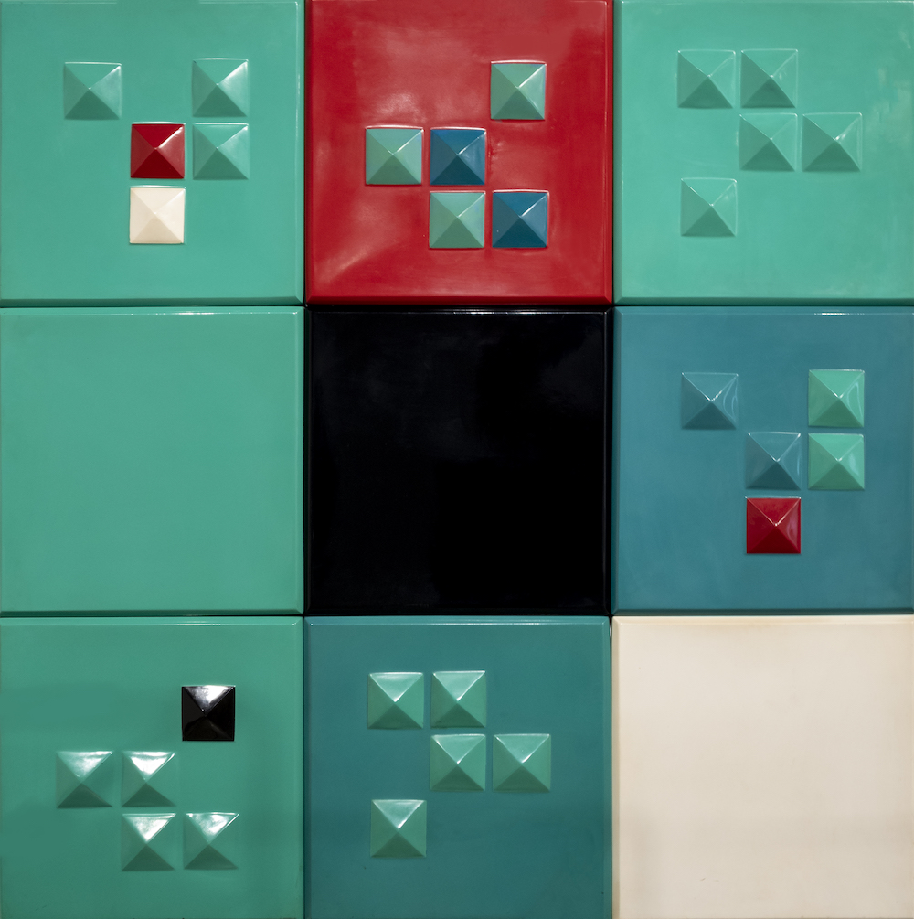 Expo Expresiones abstractas – Luis Hernaìndez Cruz, Composicioìn con piraìmides II, 1968 Expo Expresiones abstractas - Luis Hernandez Cruz, Composicion con piramides II, 1968