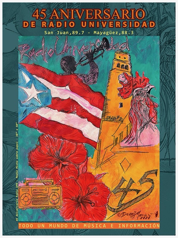 Obra que conmemora los 45 años de Radio Universidad