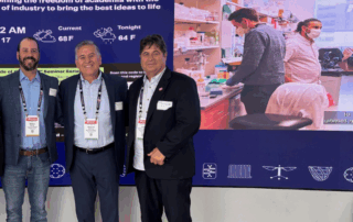 Directores del Centro Molecular UPR -Drs Mario Maura Martin Montoya y Jose Lasalde- en el Instituto Wyss de la Universidad de Harvard