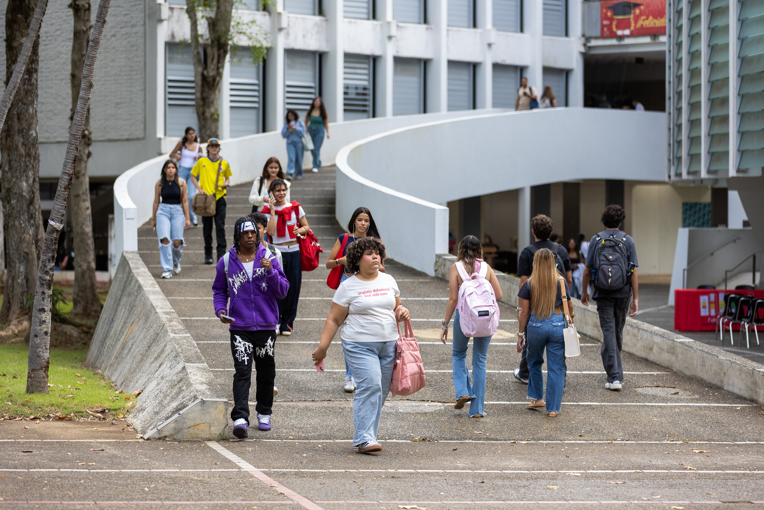 studiantes en el primer día de clases en el Recinto de Río Piedras de la UPR studiantes en el primer día de clases en el Recinto de Río Piedras de la UPR