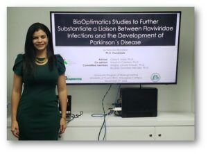 La doctora Isis Narváez Bandera, comenzó trabajando el tema de la correlación entre la infección por el virus de Hepatitis C y el desarrollo de la enfermedad de Parkinson como parte de su tesis doctoral.