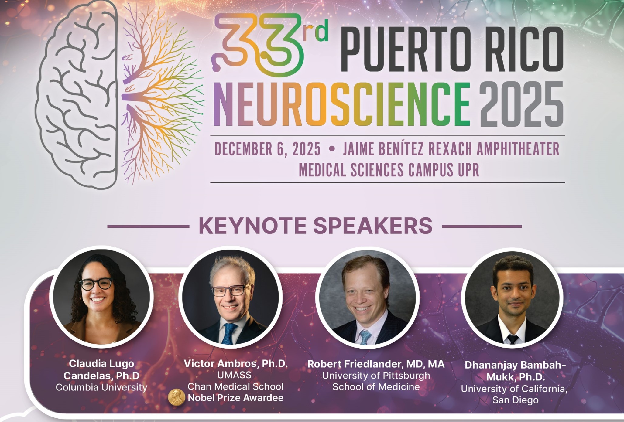 Ciencias Médicas es sede de la Trigésima Tercera Conferencia de Neurociencia de Puerto Rico
