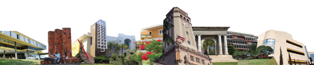 Collage de los edificios emblemáticos de las unidades del sistema UPR