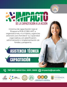 Afiche del programa Impacto: De la Capacitación a la Acción.