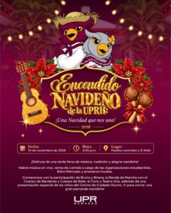 Afiche Encendido de Navidad UPR Humacao