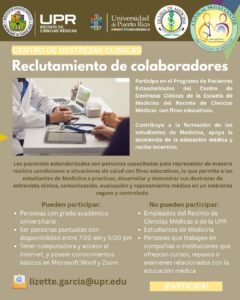 Afiche del Reclutamiento de Pacientes.